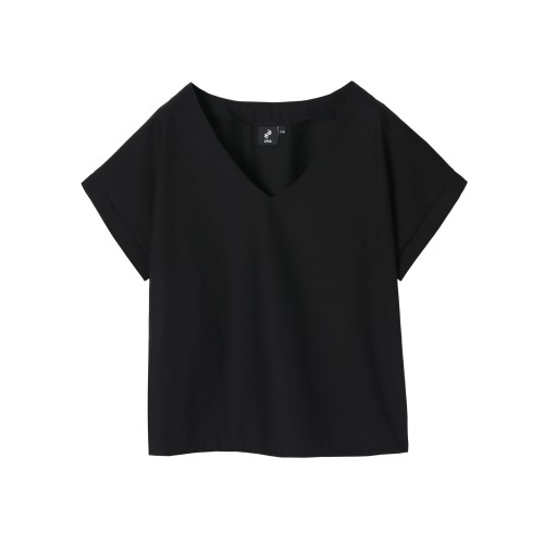 Czarna bluzka z dekoltem w serek