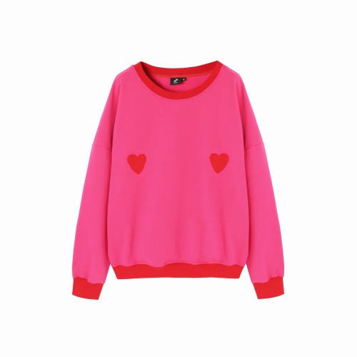 Różowa bluza z serduszkami