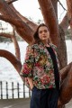 Żakardowe kimono w kwiaty