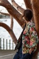 Żakardowe kimono w kwiaty