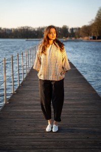 Klara  - Denimowe spodnie ze zwężaną nogawką